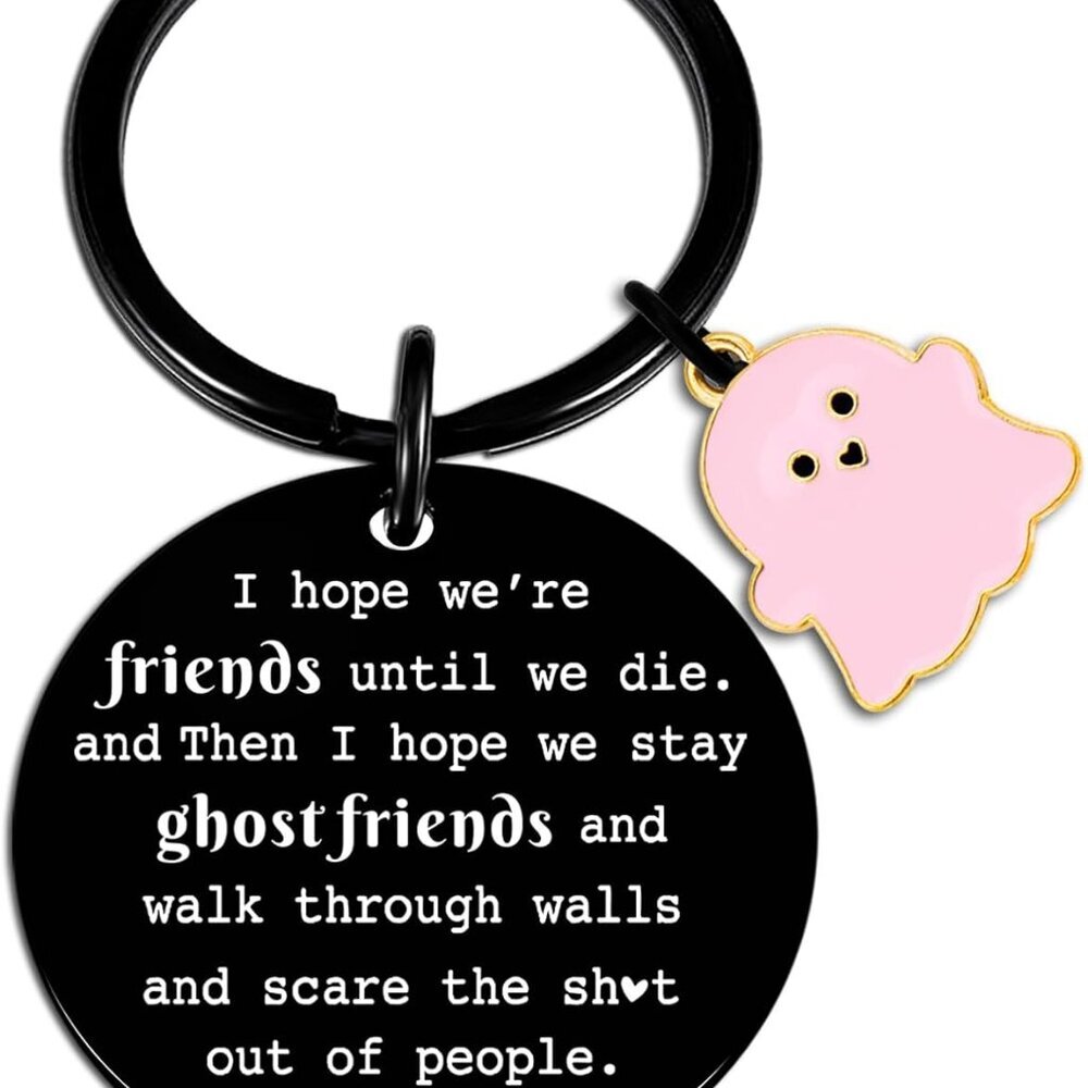 Best Friend Keychains Funny Birthday Gift for Friends Christmas Halloween Gifts